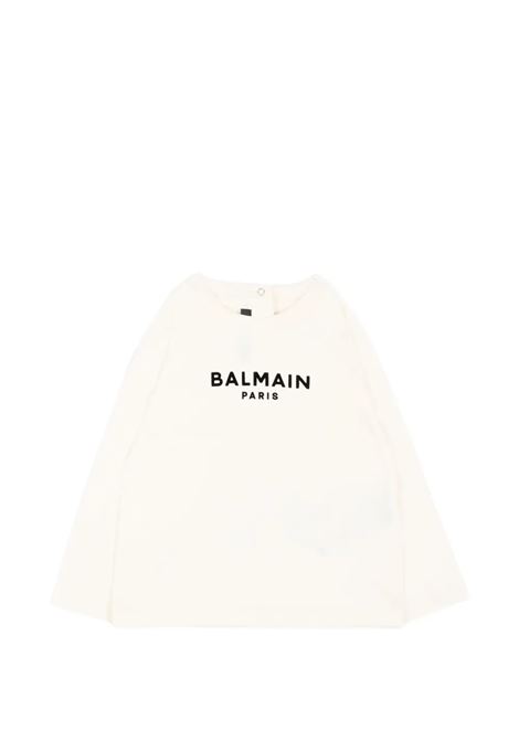T-shirt con logo BALMAIN KIDS | BZ8310 Z3672102NE